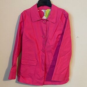 Old Navy Women's Bright Pink Trench Coat